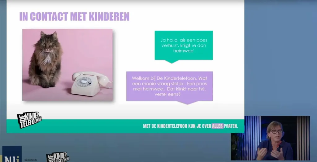 Webinar van het NJi over de Kindertelefoon, geproduceerd door metmotion (beeld 4)